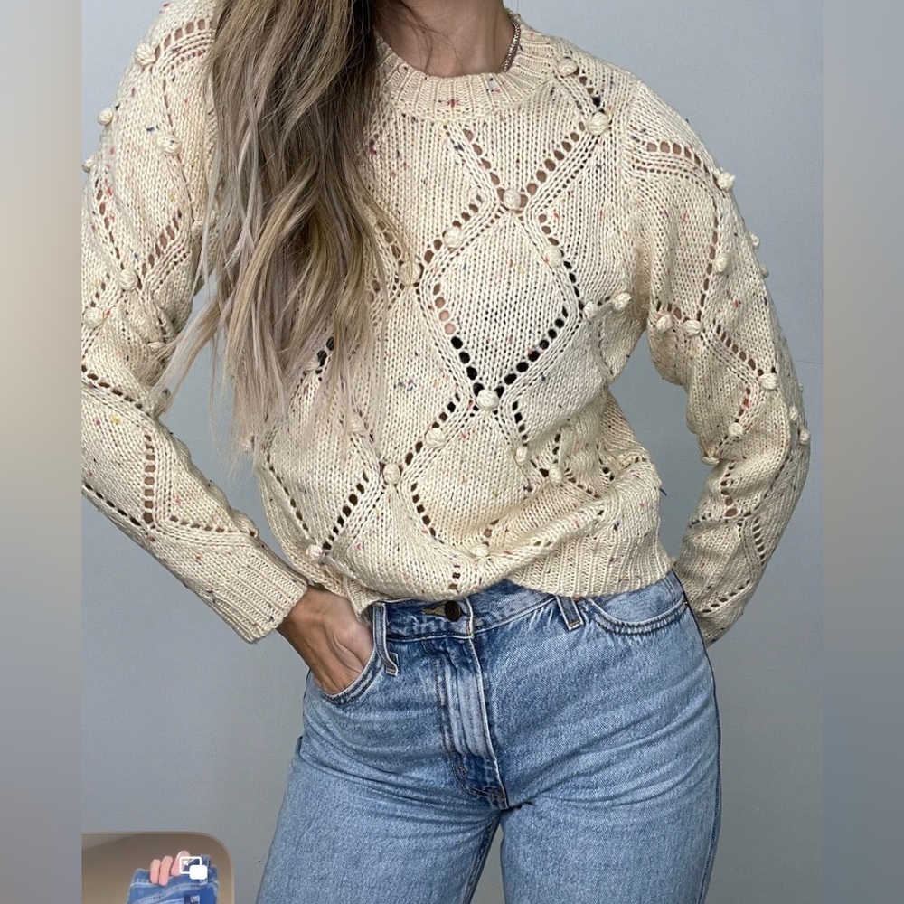Mink Pink Sabrina Pom Pom Sweater - NWT - Size M